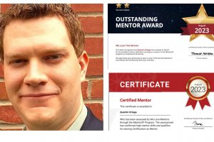 Quentin Ortega Receives Certificate & Award