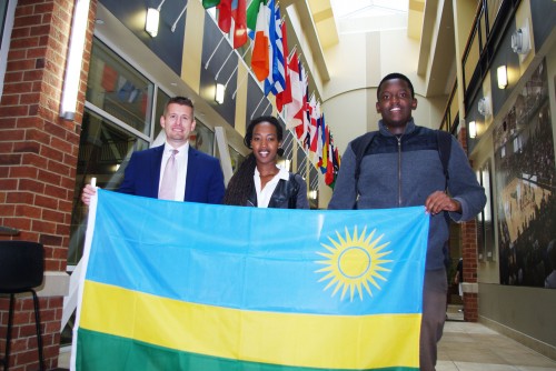 Rwandan Flag Added to International Collection in Evans Commons