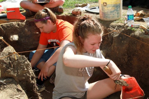 Digging up the Past - Archaeology Students Search for Historic Church Site
