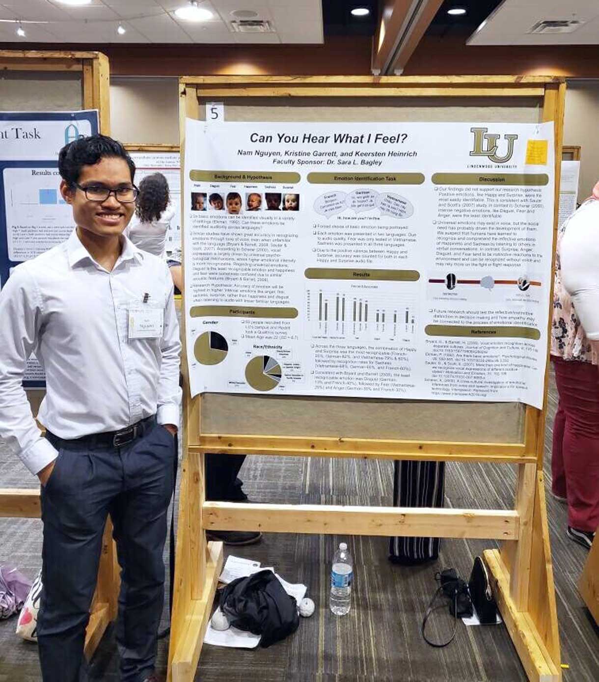 student presenting work at midbrains conference