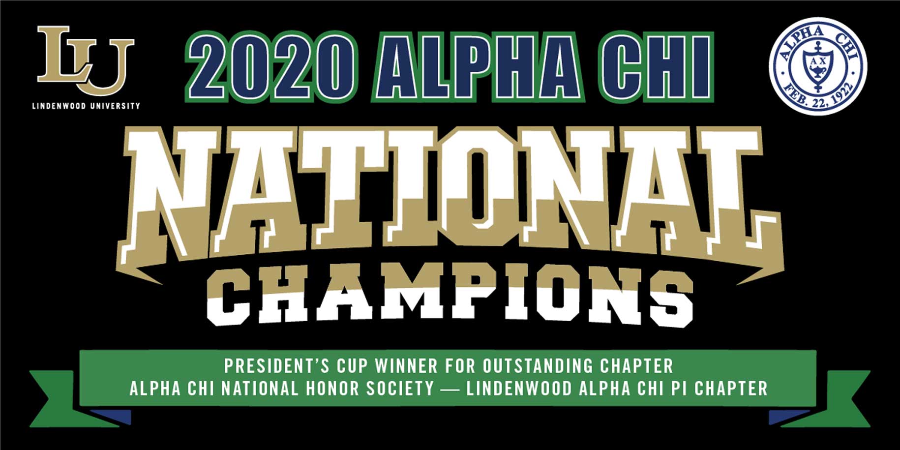 Alpha Chi National Champions Banner