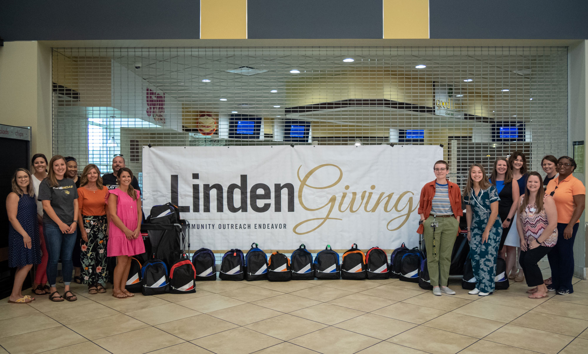 LindenGiving Stuffs backpacks for St. Charles Students