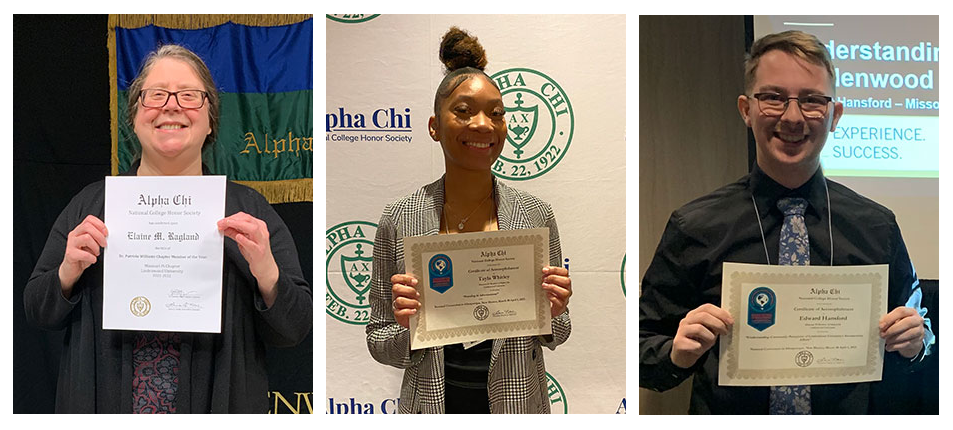 Left to Right: Dr. Elaine Ragland, Tayla Whitley, Edward Hansford