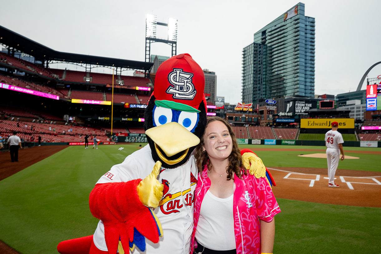 Gates at Busch Stadium with Fredbird