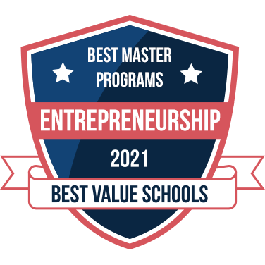 best masters in entrepreneurship degree programs badge