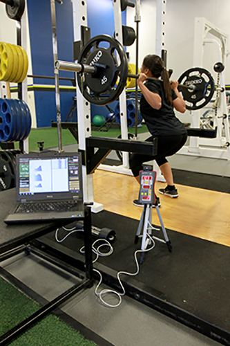 St. Louis Health Sciences (MS) graduate student working out on campus at Lindenwood University  