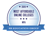 most affordable mpa degree program badge