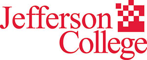 Jefferson College in red text