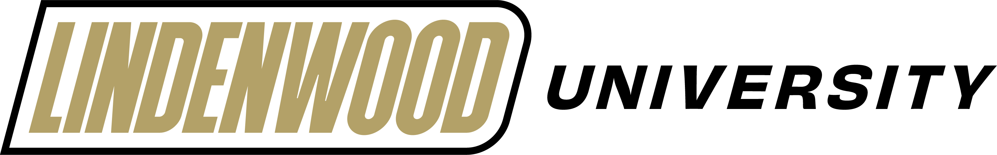 Lindenwood University - Secondary Logo - Black