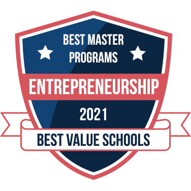 best masters in entrepreneurship degree programs badge