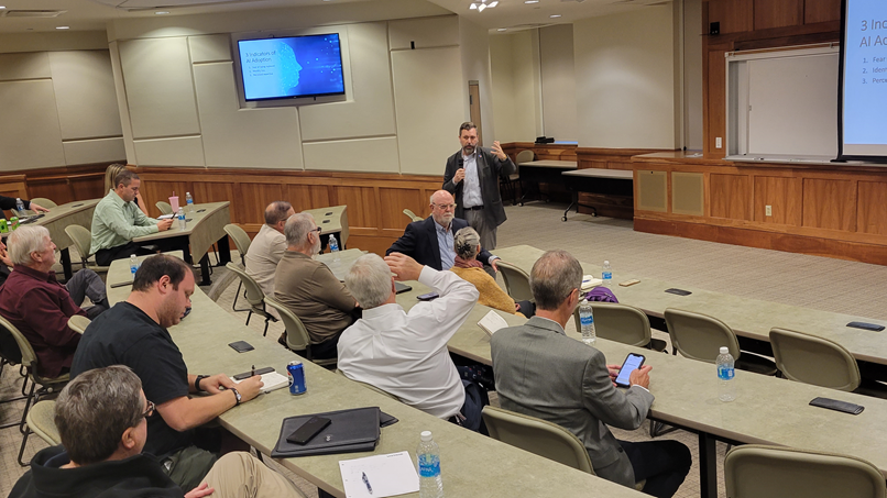 guests listening to presentation