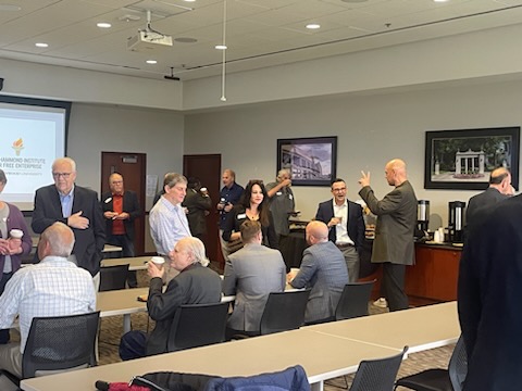 attendees socializing