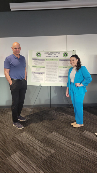 Katt Mossinghoff with her model